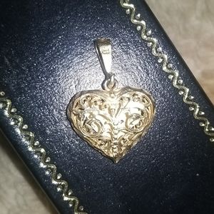 14k filigree heart pendant